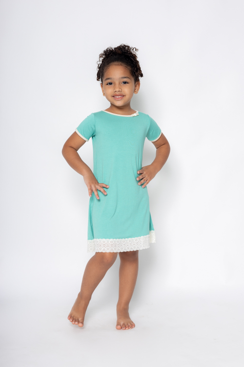 Camisola Infantil Viscose Alicia/Zizi POÁ PISCINA/BRANCO