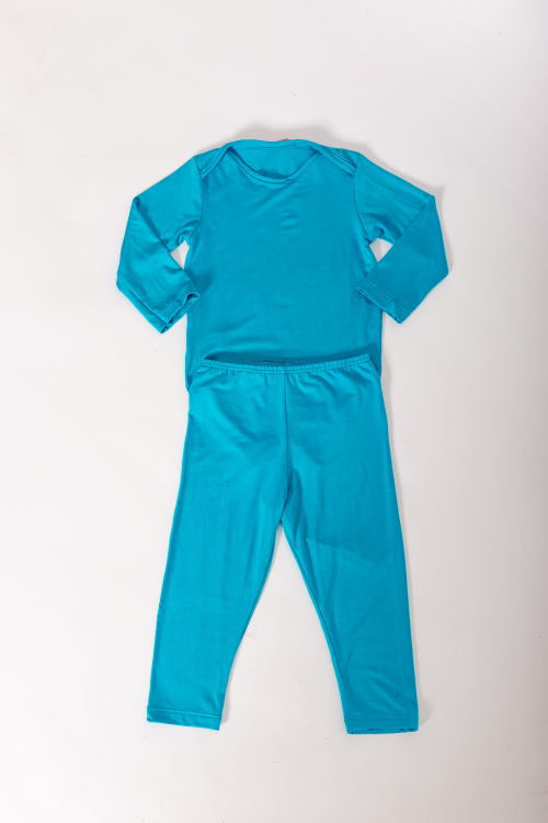 Pijama Baby Viscose Sustentável AZUL TURQUESA