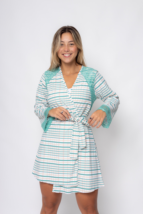 Robe Rayane XADREZ VERDE MAR
