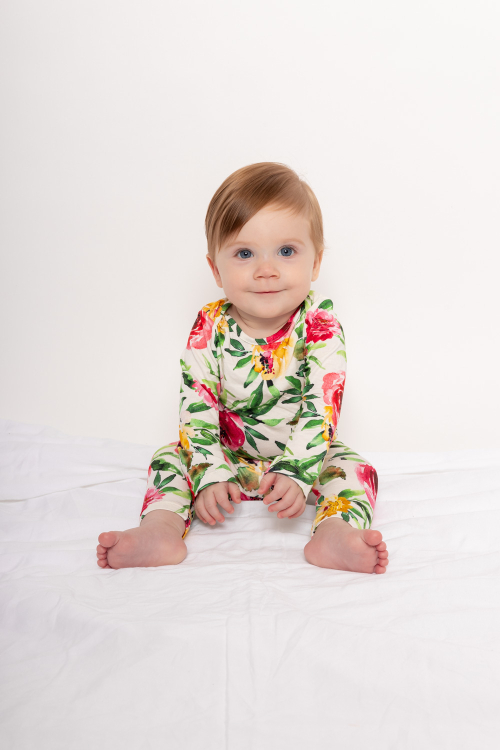 Pijama Baby Viscose Sustentável Unissex FLORAL