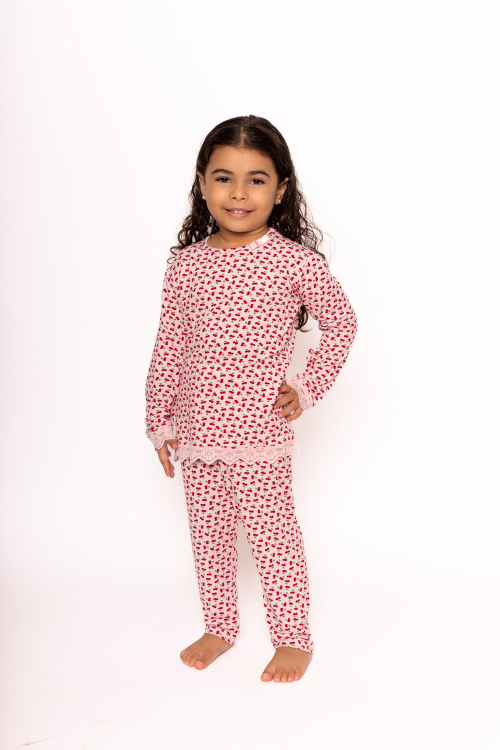 PIJAMA INFANTIL VISCOSE SUSTENTAVEL BIA / LARISSA CEREJA