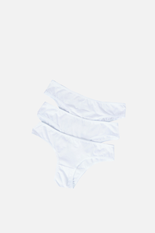 Kit Calcinha Algodão Laila - BRANCO
