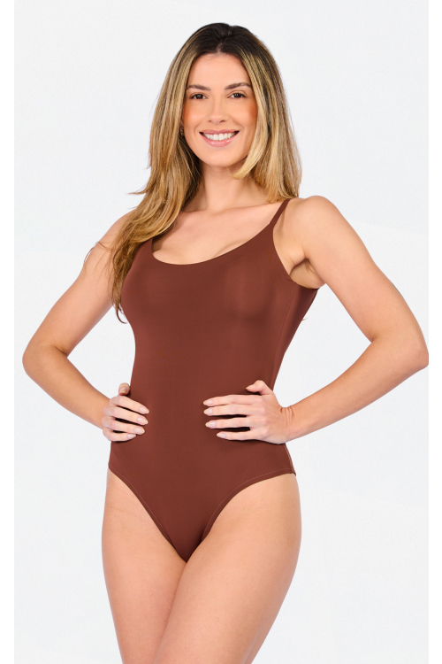 Body Maiô Com Bojo Jhuly - MOCHA MOUSSE